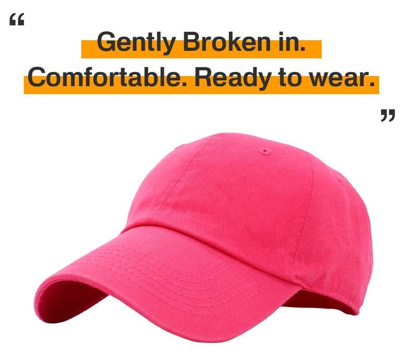 KBETHOS KB-LOW HPK Classic Cotton Dad Hat Adjustable Plain Cap. Polo Style Low Profile (Unstructured) (Classic) Hot Pink Adjustable - Image 4